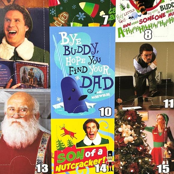 Buddy The Elf -15 Days of Socks- Christmas Mens 6-12 Advent Will Ferrell Angry - Picture 1 of 9